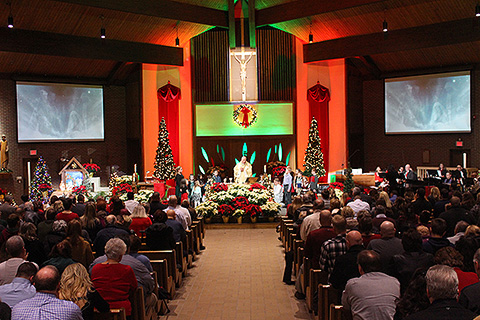 The new lighting fixtures enable the church to provide a more engaging environment for special events