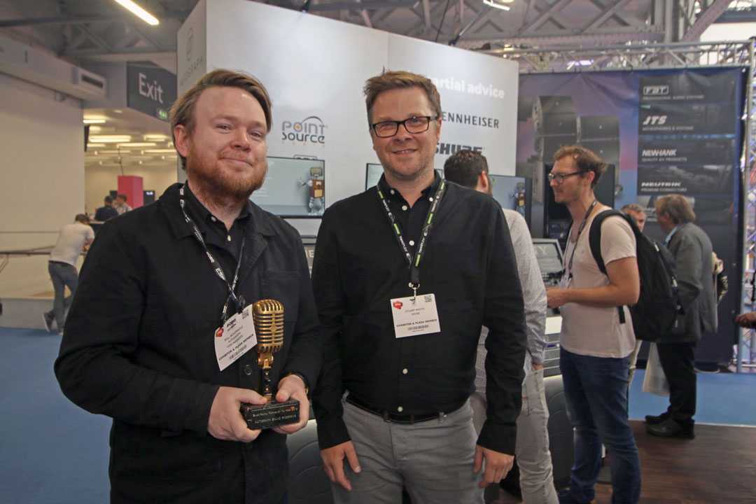 Will McGonagle (left) and Stuart Moots at PLASA 2019