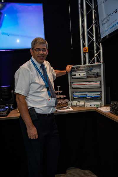 David Catterall demonstrates RigSwitch at PLASA 2019