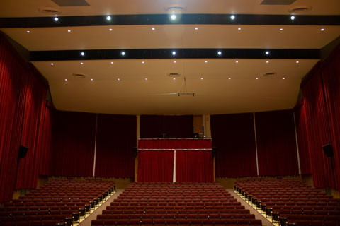 The 500-seat Howard J. Kaplan Concert Hall now features Chalice 70W recessed downlights from Altman