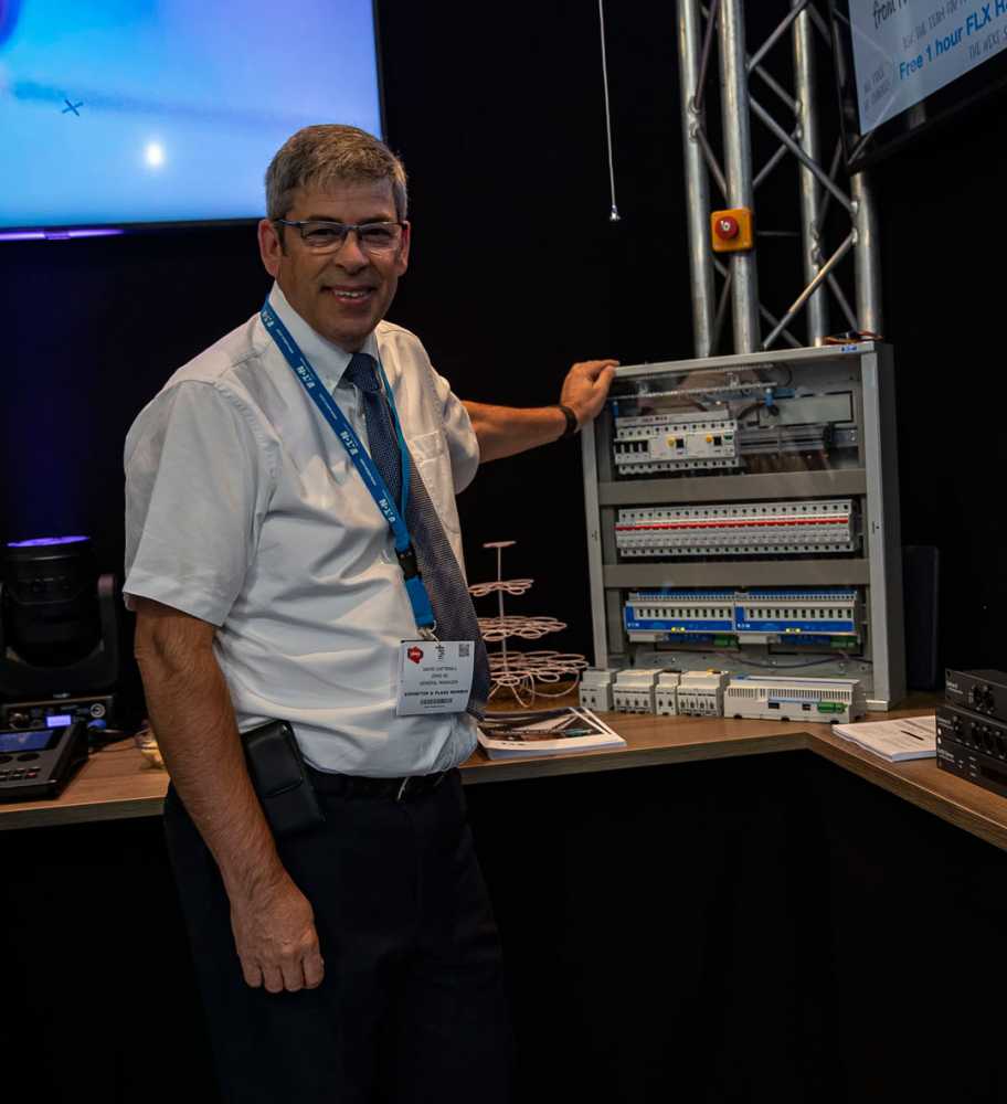 Zero 88 ‘s David Catterall demonstrates the RigSwitch at PLASA 2019