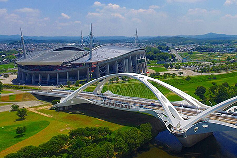 The Toyota Stadium in Aichi Prefecture is one of the largest football stadiums in Japan