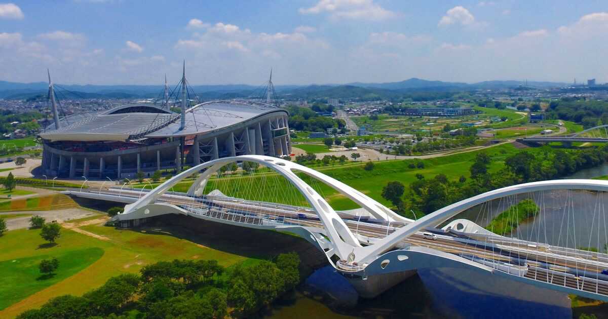 The Toyota Stadium in Aichi Prefecture is one of the largest football stadiums in Japan