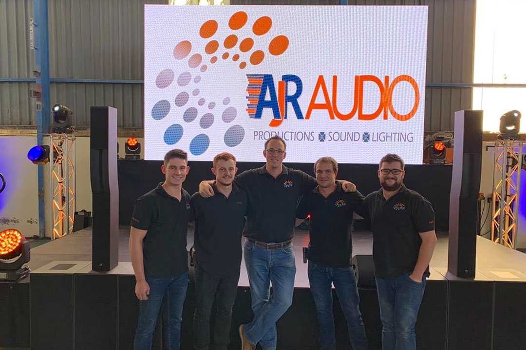 The AJR team: JD du Plessis, Jaene Schoeman, Altus van Rensburg, Anré Jacobs and Dewet Carelsen