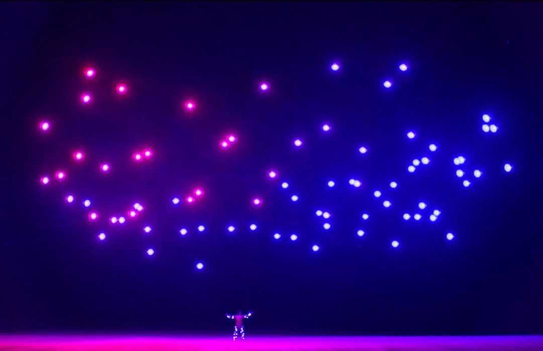 The project marked the first use of a large-scale drone light show in a music video