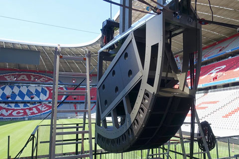 In total, the L-Acoustics installation in the arena comprises 266 Kara line source elements