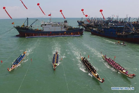 One of the most important parts of the festival is its dragon boat race