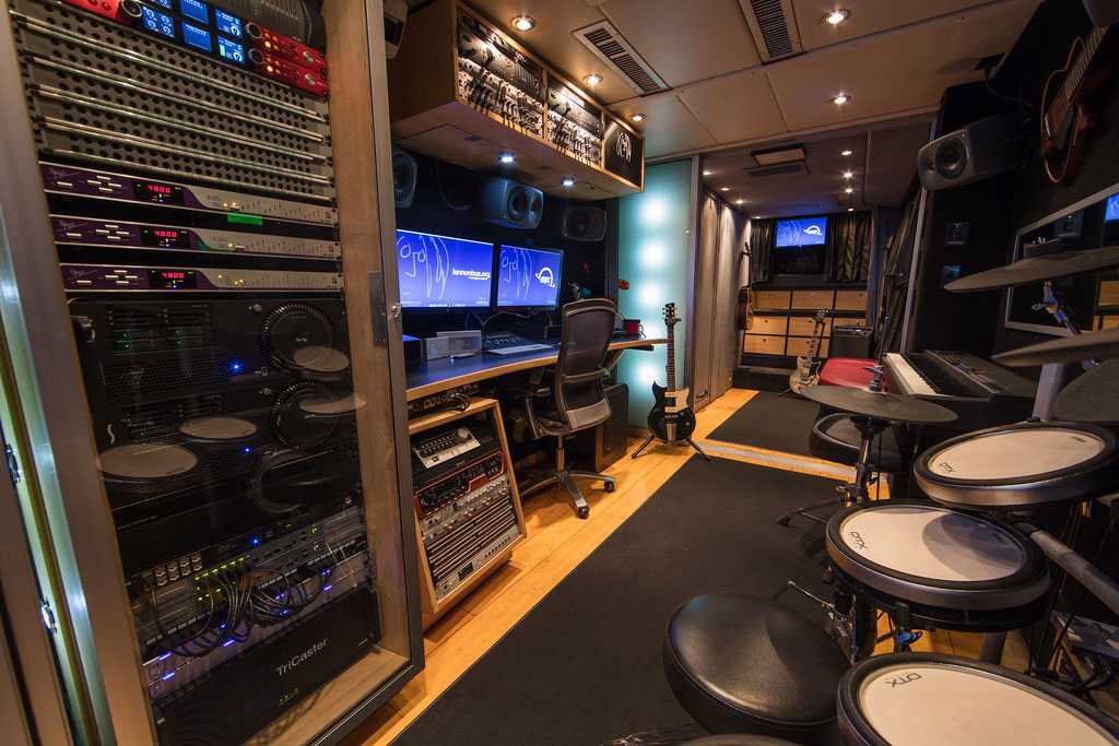 The John Lennon Educational Tour Bus is a mobile audio and HD video recording and production facility