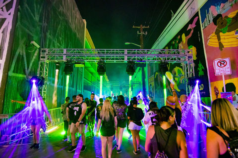 The immersive environment featured alluring lighting effects from Elation (Jorg Photo)