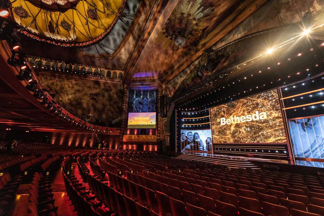 Tom Sutherland's design for the shortlisted Bethesda E3 Showcase 2019 (© Raj Kapoor)