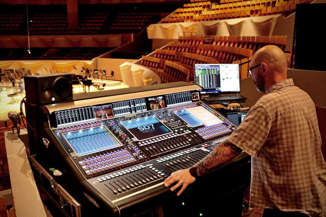 Colorado Symphony head of audio Aric Christensen at the SD7 Quantum