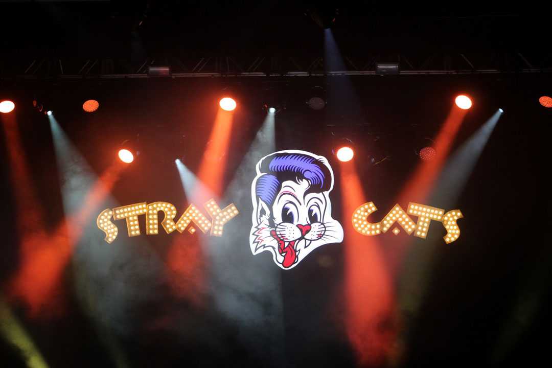 Centrepiece of the set was an impressive and fun Stray Cats marquee sign