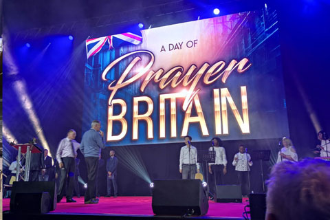 The OmegaPIX video wall went straight out onto its first job for The Day of Prayer for Britain