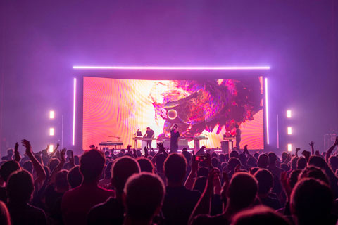Thom Yorke’s latest tour ‘immerses audiences in a sensory bath of abstract visuals and captivating music’ (photo: Dominic Smith)