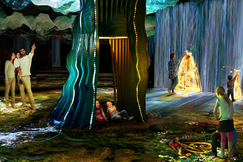 The Garden of Light uses the latest LED pixel lighting and immersive audio technology