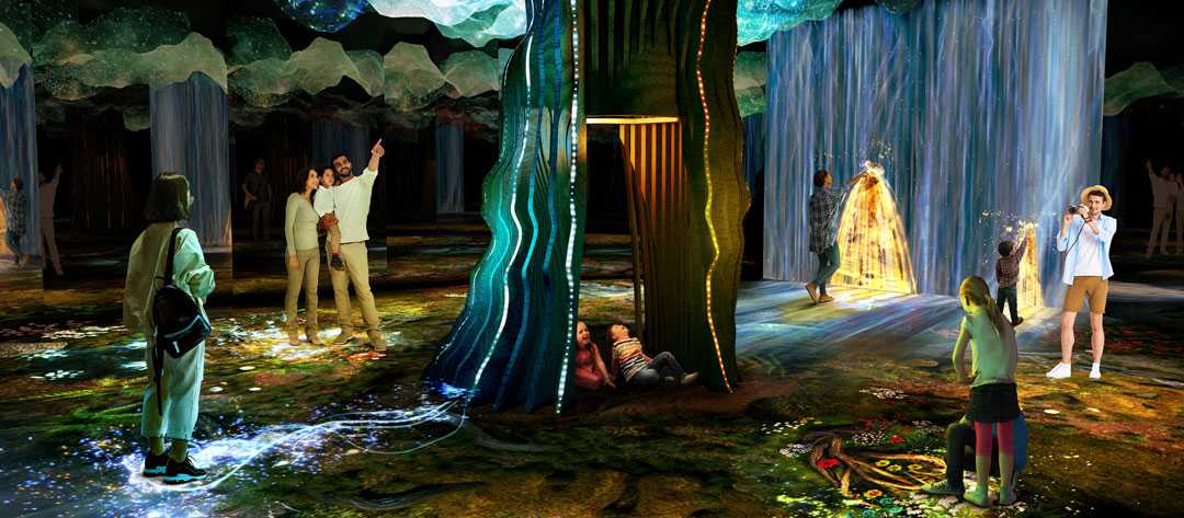 The Garden of Light uses the latest LED pixel lighting and immersive audio technology