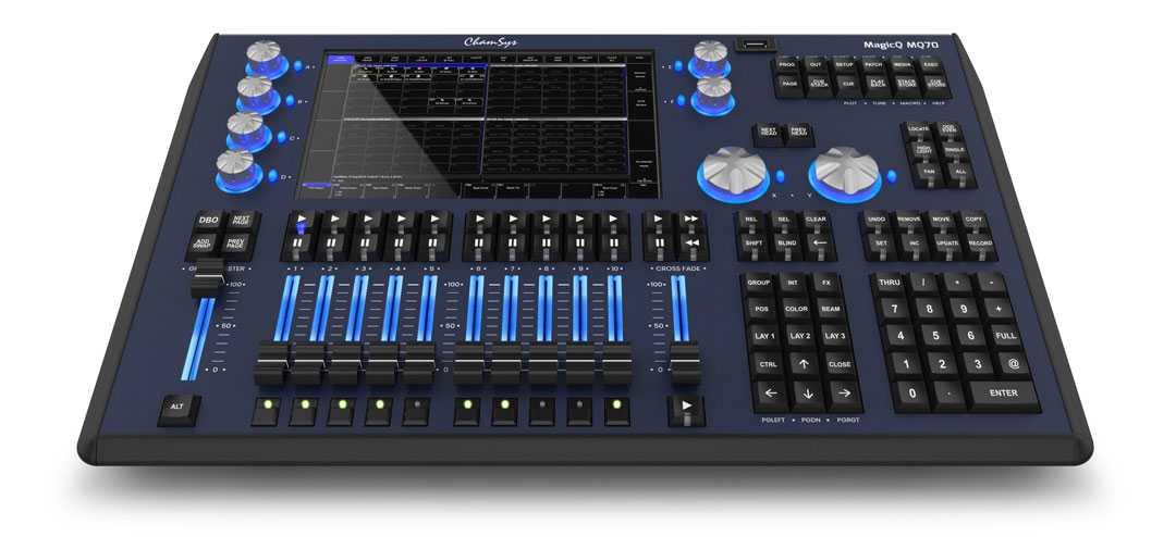 The new MagicQ MQ70 console was introduced at PLASA 2019