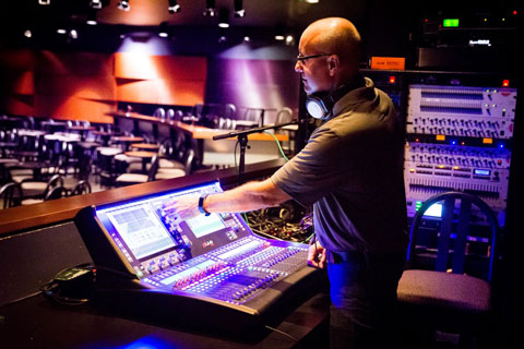Production manager and audio engineer Chris Steele