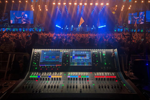 The Allen & Heath dLive mixing system at FOH