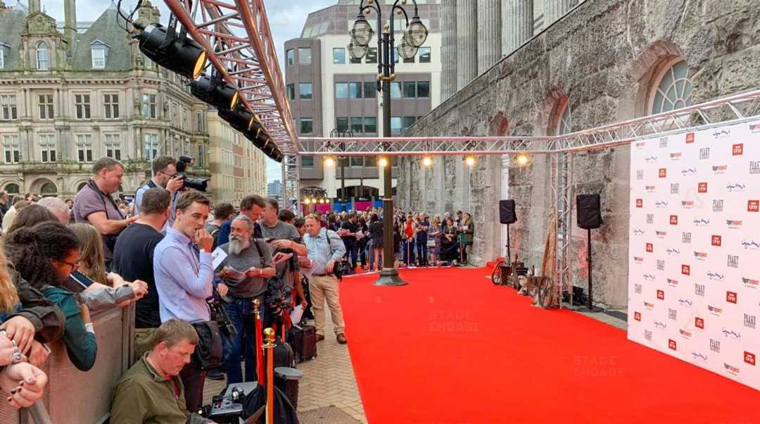 Stage Engage rigged the Luxibel B Blinded1 fixtures for Peaky Blinders premiere