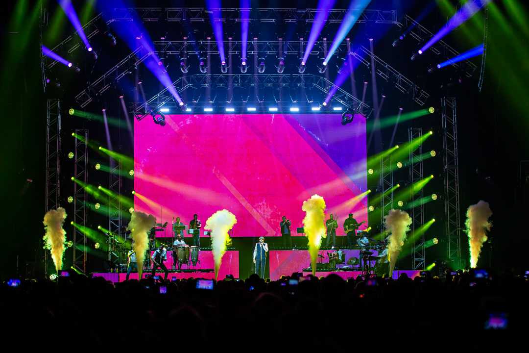 Juan Luis Guerra at Bogota’s new Movistar Arena