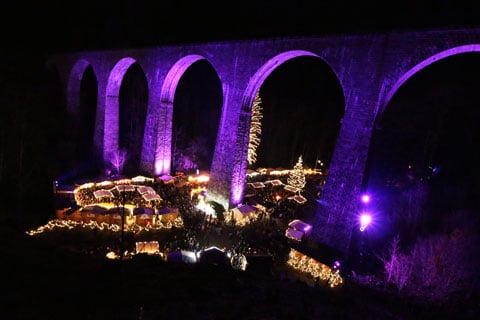 The viaduct has become a symbol of the Ravenna Gorge Christmas Market