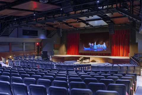 The refreshed 650-seat auditorium