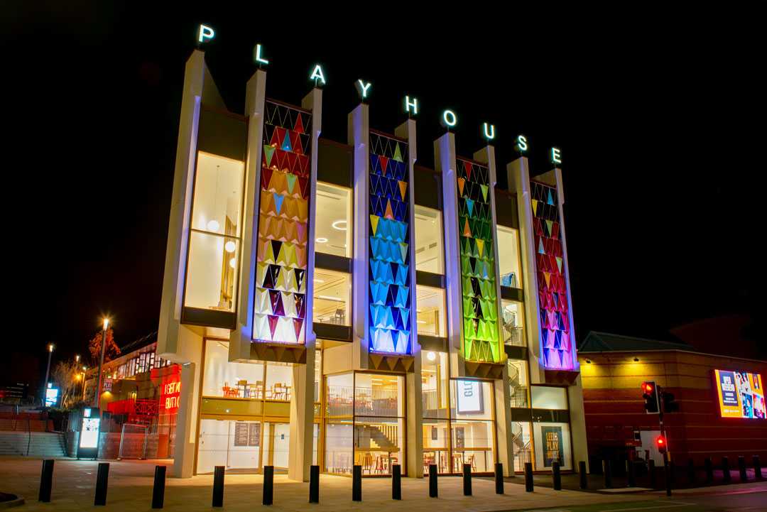 The external display provided by UXG to Leeds Playhouse (photo: Anthony Robling)