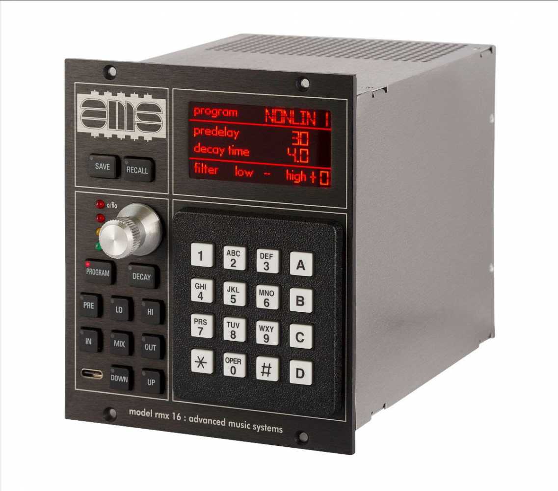 The AMS RMX16 Digital Reverberation System is being relaunched in hardware format