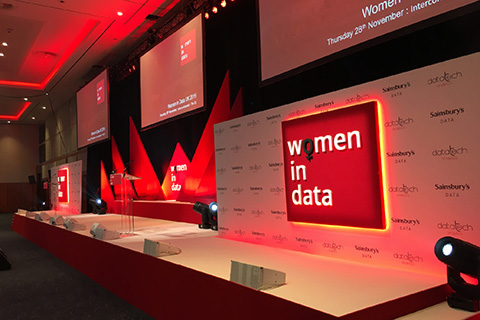 Branding for 2019 Women in Data was characterised by red to signify confidence, ambition and drive