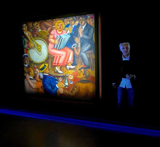 Thirty-two Belgian paintings from the 19th century are displayed in three gallery spaces