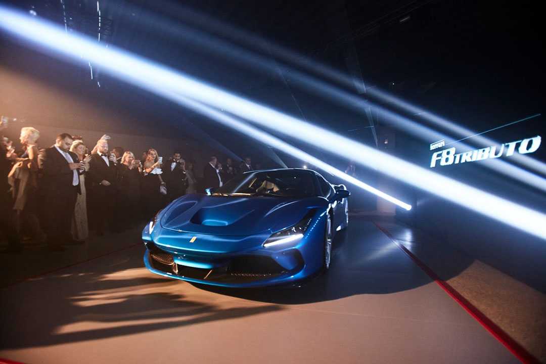 The unveiling of the Ferrari F8 Tributo