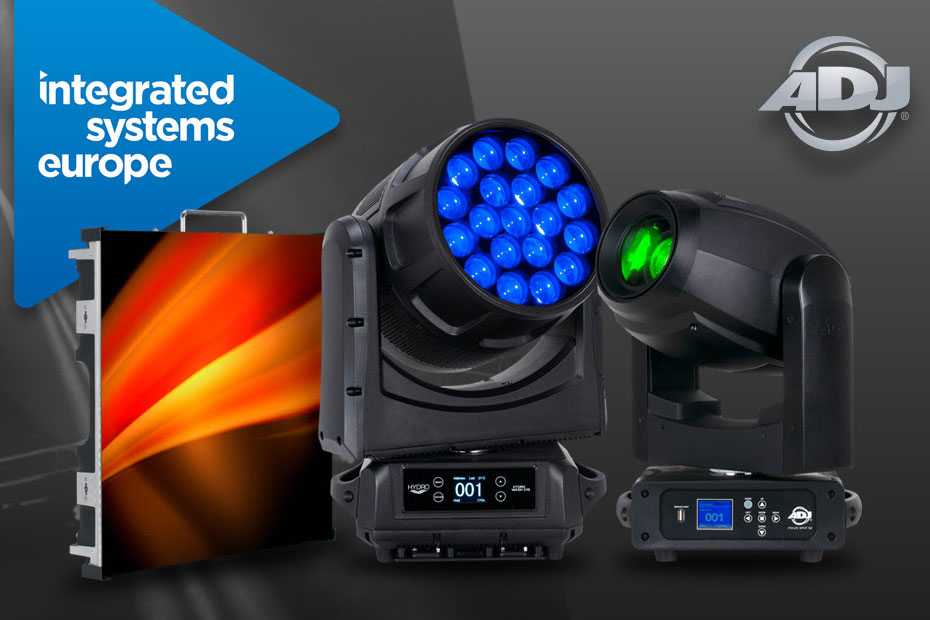 ADJ will present a new additions to the Hydro Series and the Vizi Beam moving head series