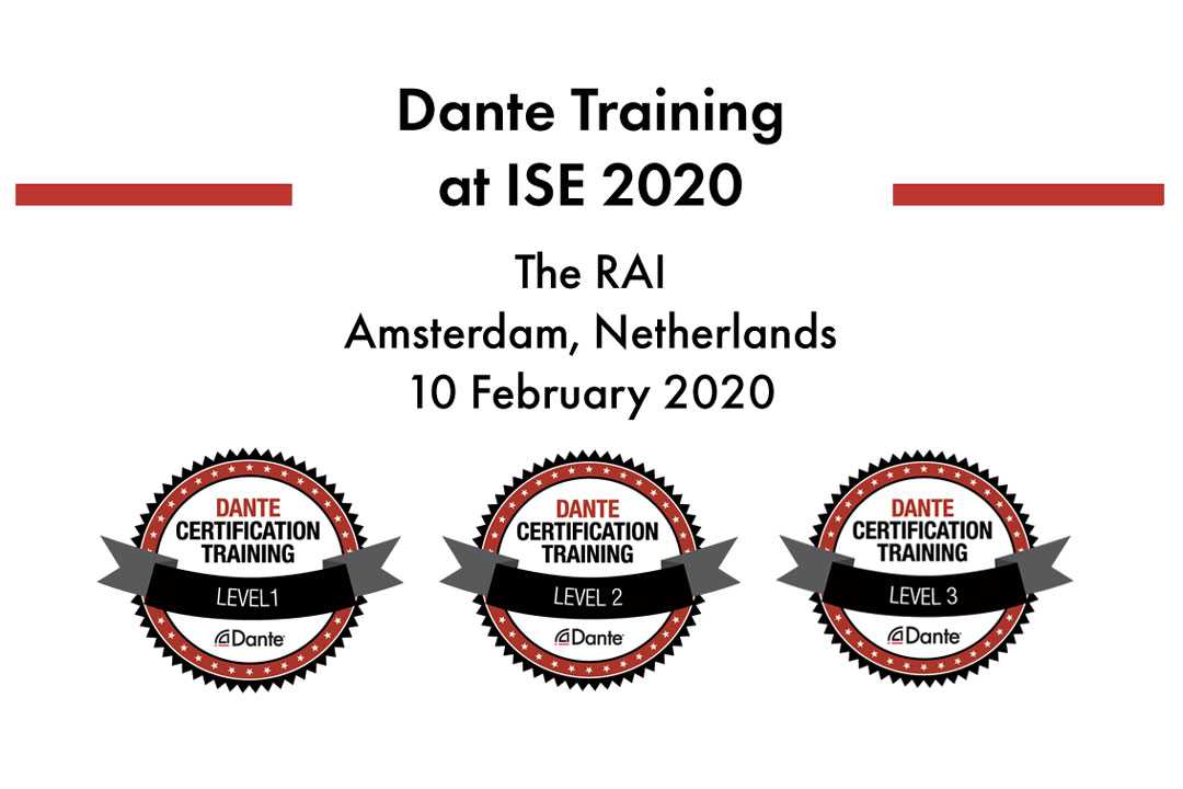 Dante certification training takes place on 10 February