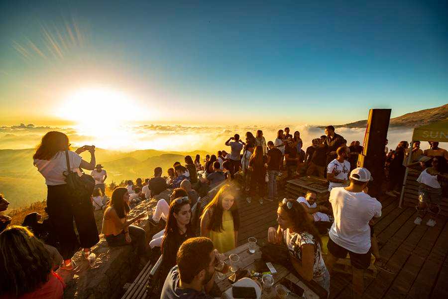 Frozen Cherry is a sunset bar in the highest point of the Zaarour mountains