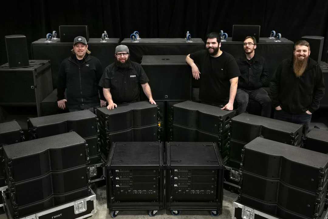 Technotrix’s team with some of its new L-Acoustics gear