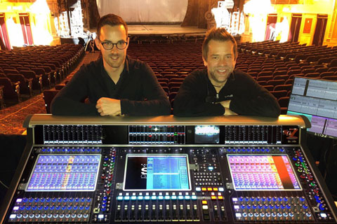 Wicked FOH engineer David Romich (left) and assistant sound engineer James Wilcox