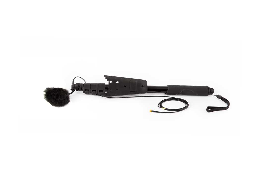 The mic has been designed for use with a lightweight boom and windjammer