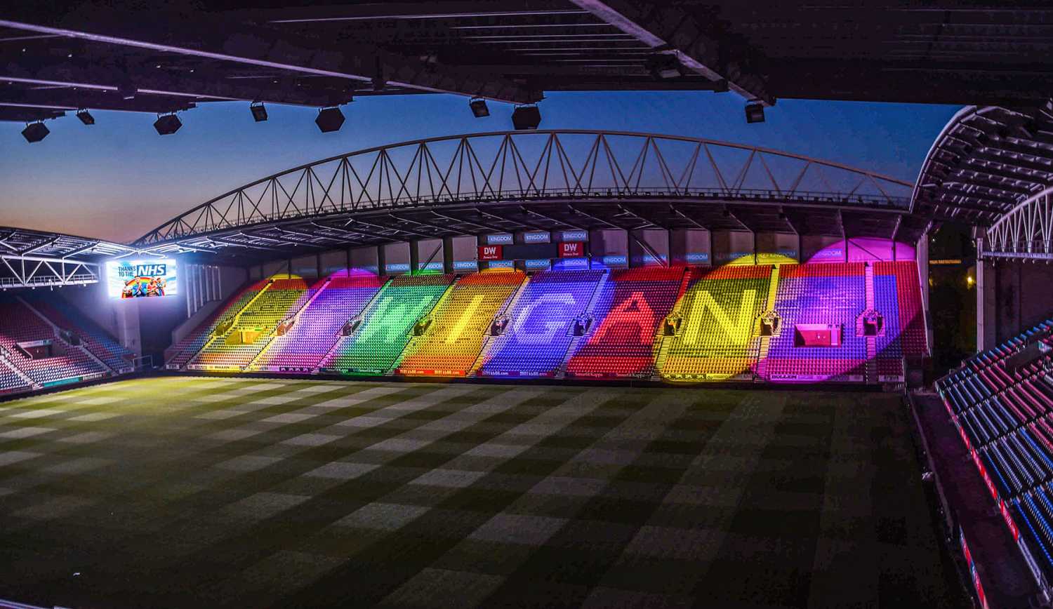 The Pointes light DW Stadium in a variety of vibrant colour combinations (photo: Bernard Platt)