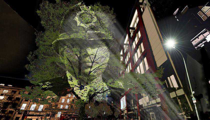 Images will be projected onto 33 trees in and around Manchester City Centre