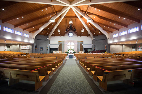 St. Matthew Catholic Church is now home to a new L-Acoustics loudspeaker system (photo: John Detweiler)