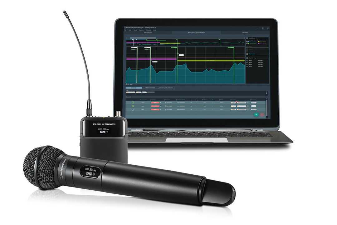 Audio-Technica Wireless Manager software is compatible with all wireless devices operating in the UHF spectrum