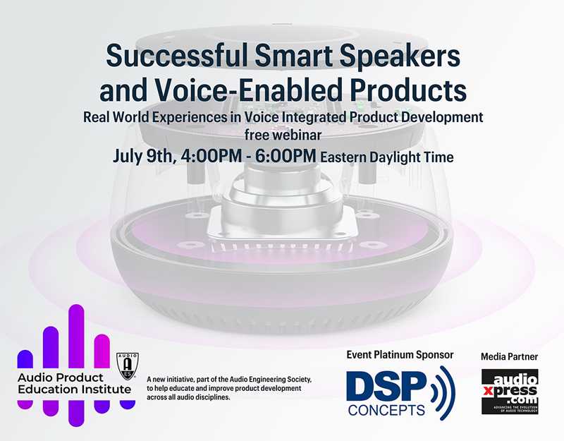 ‘The AES APEI webinar series will directly appeal to all professionals involved in audio product development’