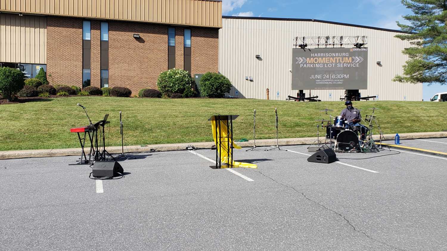 Harrisonburg’s Divine Unity Church moved outdoors for a special, socially-distanced service