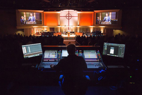 Denton Bible Church now has a new DiGiCo Quantum338 console to run both its front-of-house and monitor mixes