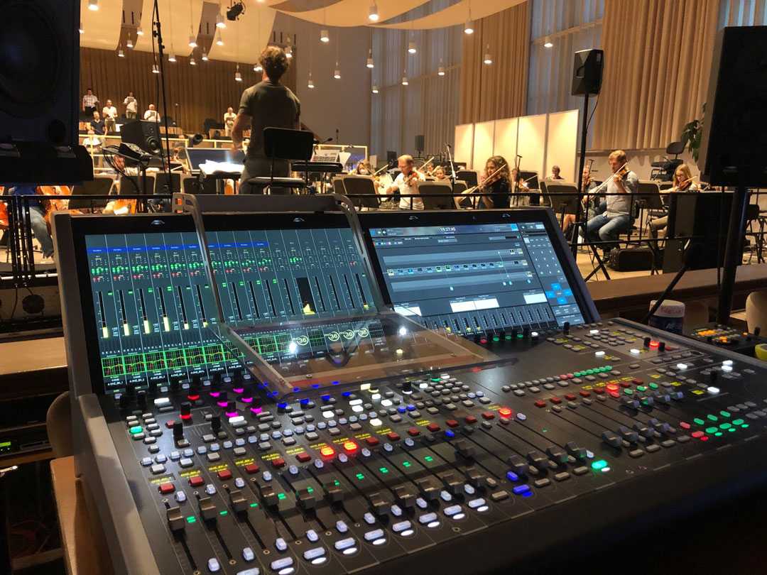 Installed equipment includes a Lawo mc²36 console