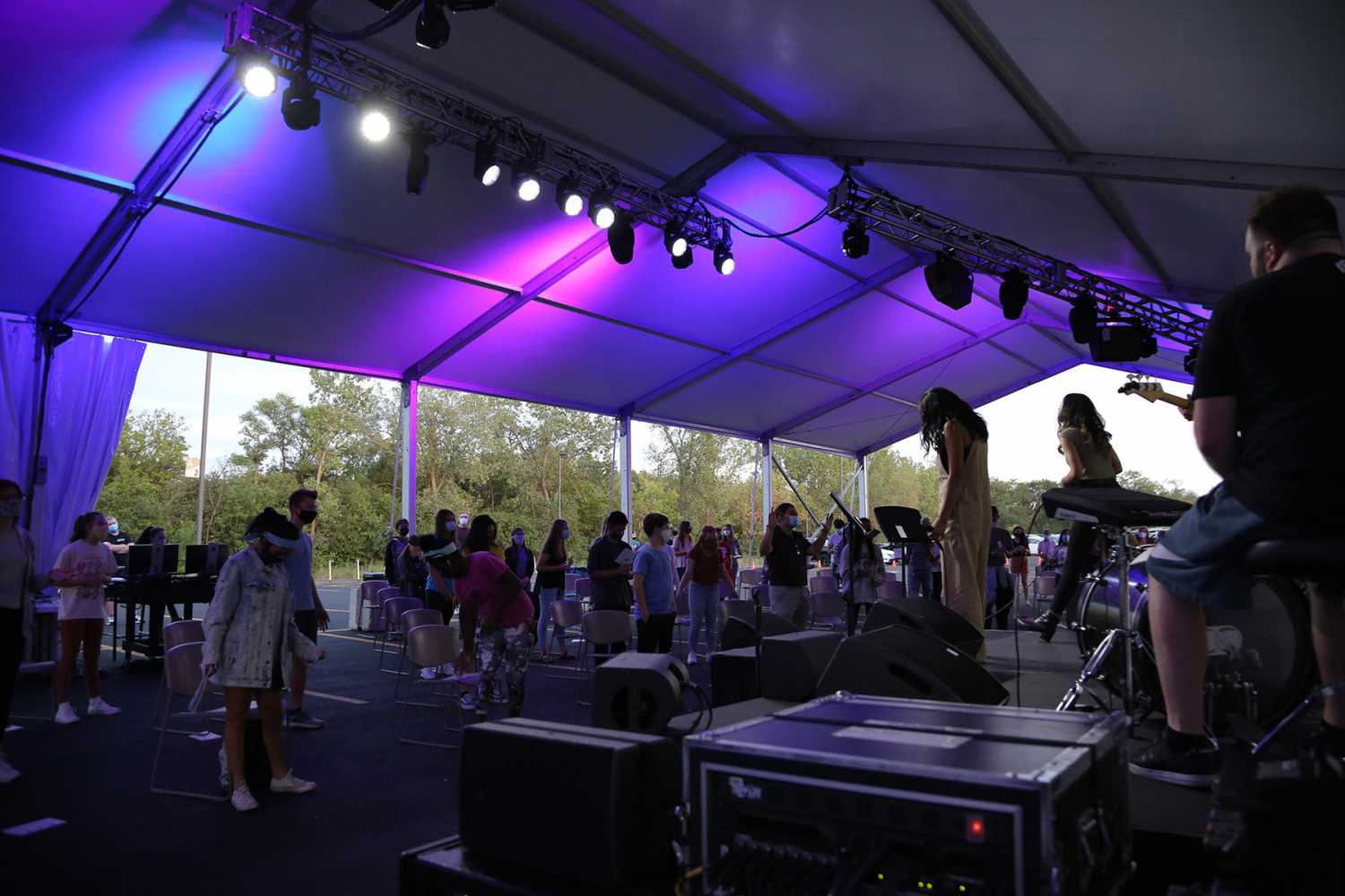 Worship under canvas in Willow Creek (photo: Tristen Crow)