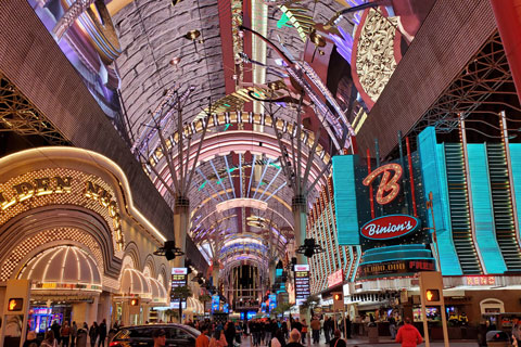 The Fremont Street Experience in downtown Las Vegas