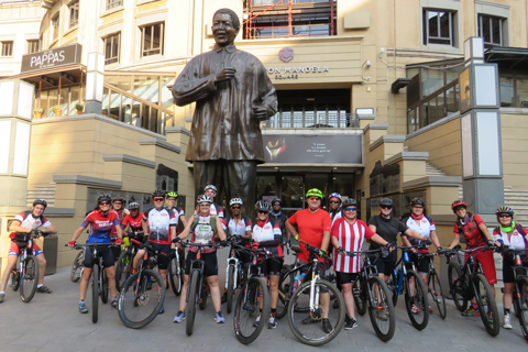 The tour visited Nelson Mandela Square