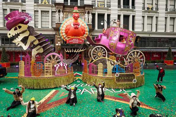The ‘parade’ took place within a designated area in front of Macy’s flagship store